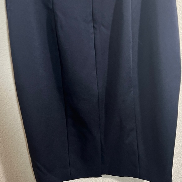 Reiss Asti navy blue pleat detailed bodice sleeveless dress women’s Side 2 - Picture 9 of 15